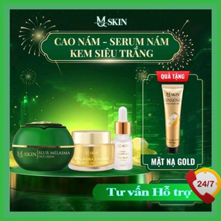 Combo Nám Siêu Trắng MQ SKIN Kem Siêu Trắng, Kem Cốt Nám và Serum Nám cải thiện da nám, tàn nhang