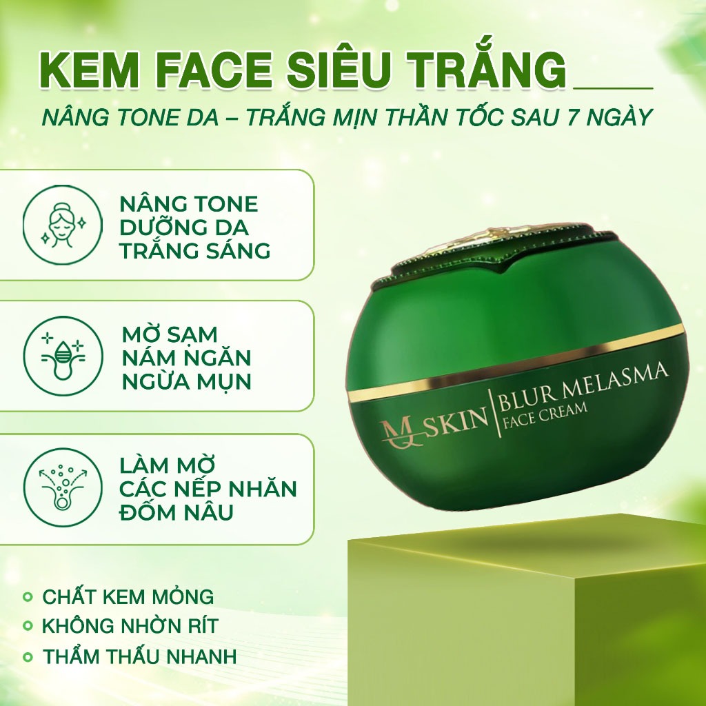 Combo Nám Siêu Trắng MQ SKIN Kem Siêu Trắng, Kem Cốt Nám và Serum Nám cải thiện da nám, tàn nhang | BigBuy360 - bigbuy360.vn
