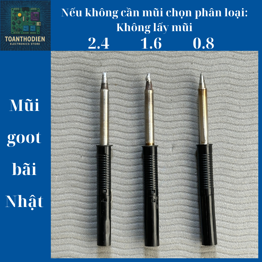 Tip hàn goot RX-80HRT 12-24v hàng bãi Nhật mũi hàn goot nóng nhanh dùng cho tay hàn