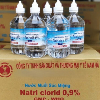 COMBO 3 CHAI 1000 ML NƯỚC MUỐI SINH LÝ NAM HÀ - NATRI CLORID GIÚP VỆ SINH RĂNG MIỆNG, RỬA MŨI
