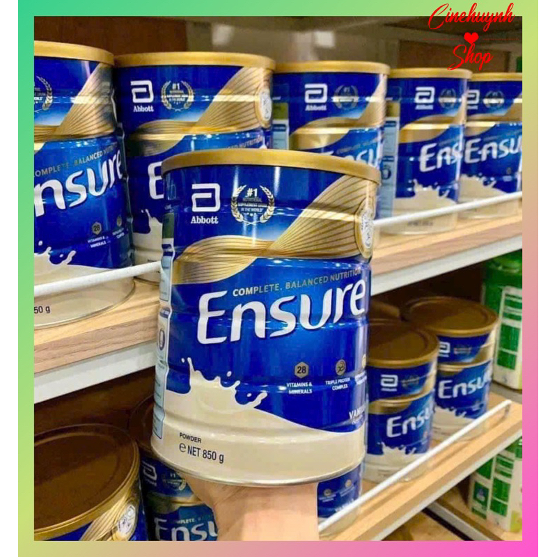 SỮA BỘT ENSURE ÚC VỊ VANI 850GR MẪU MỚI