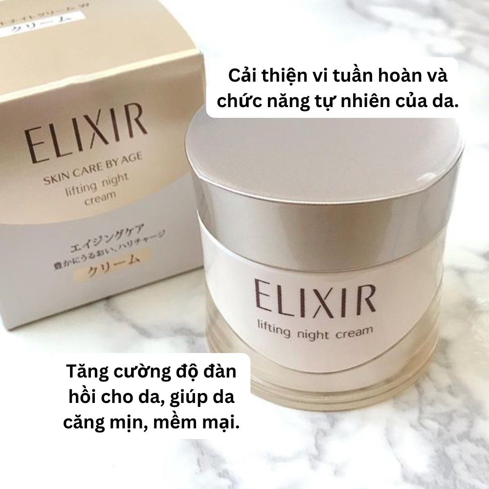Kem dưỡng đêm nâng cơ chống lão hóa Elixir Skin Care By Age Lifting Night Cream 40g - Nội địa Nhật