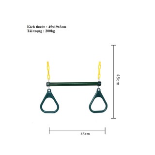 Bộ tay nắm xà đu tập thể dục cho bé chịu tải 200kg