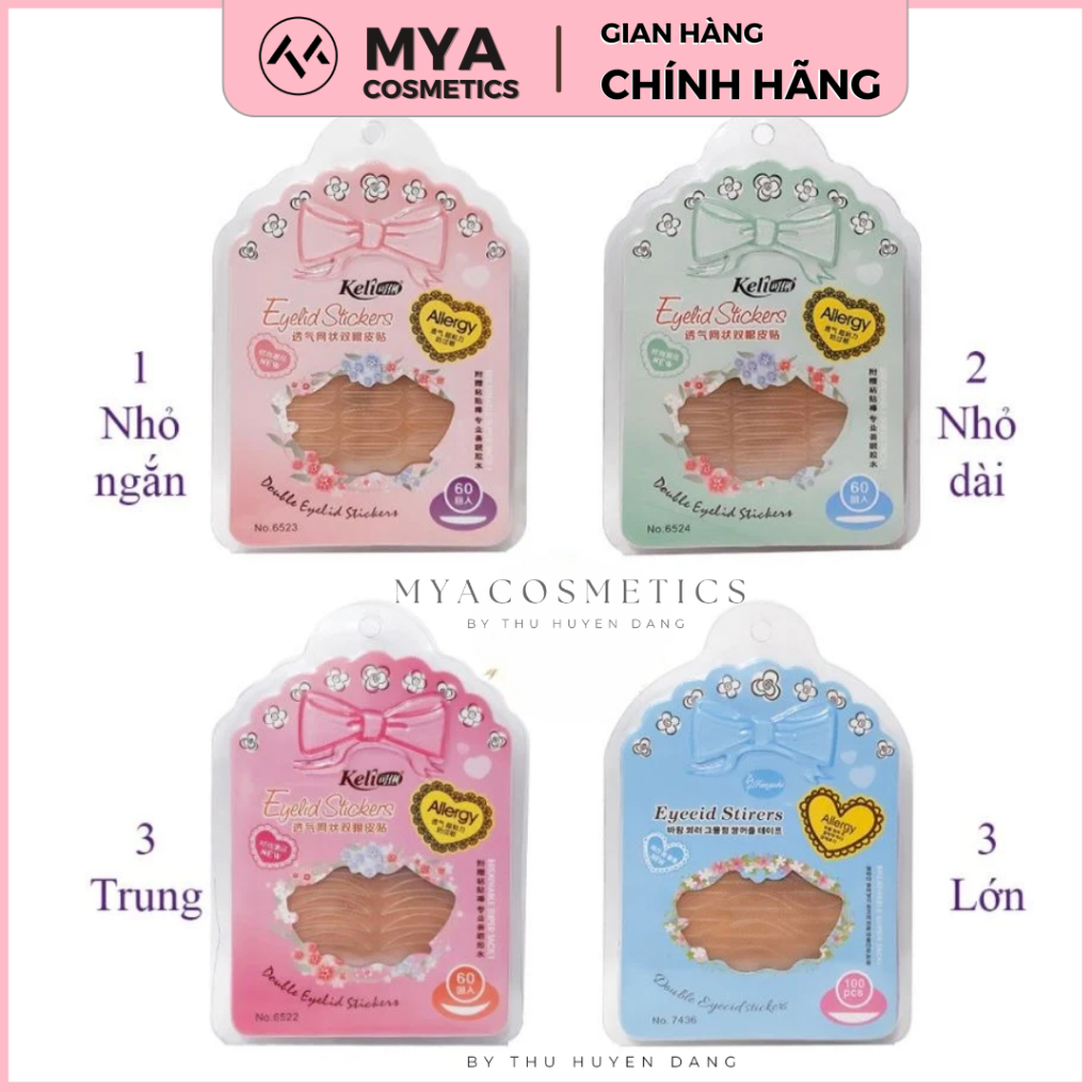 Kích Mí Lưới KELI Allergy Double Eyelid Stickers (60 miếng)