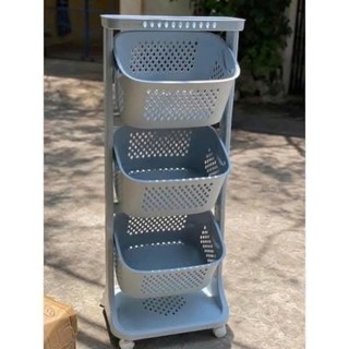 GIỎ ĐỰNG ĐỒ 3 TẦNG CÓ BÁNH XE ( Giao màu ngẫu nhiên)