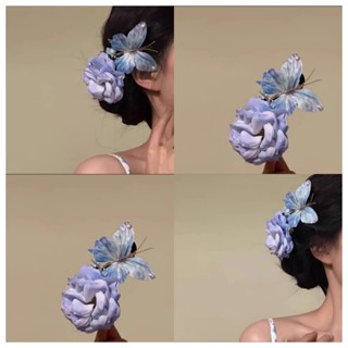 Kẹp tóc hoa bươm màu tím cực xinh kẹp tóc đi biển cho nữ mùa hè nhẹ nhàng xinh xắn