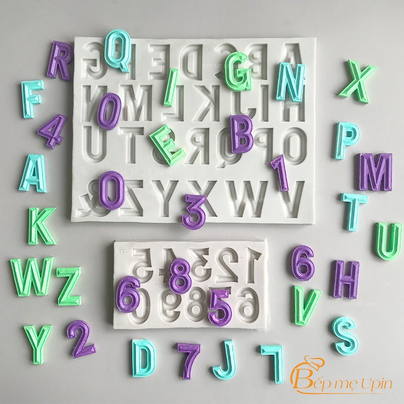 Khuôn silicon chữ cái chữ số cs08