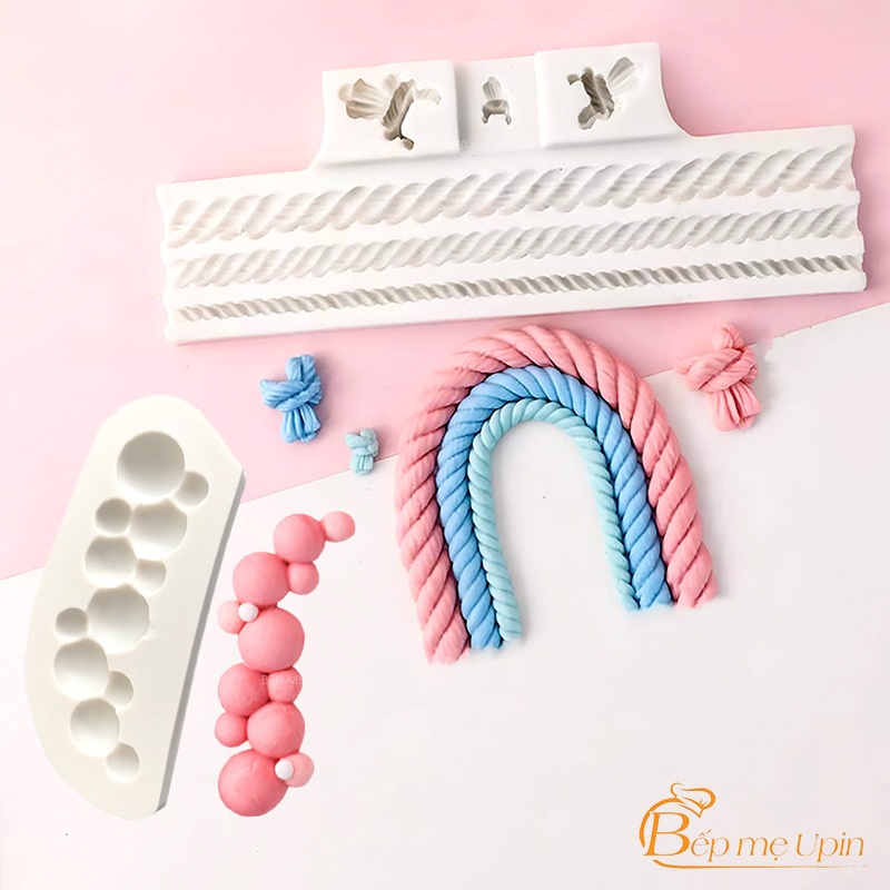 Khuôn silicon dây thừng tết , dây bóng bay