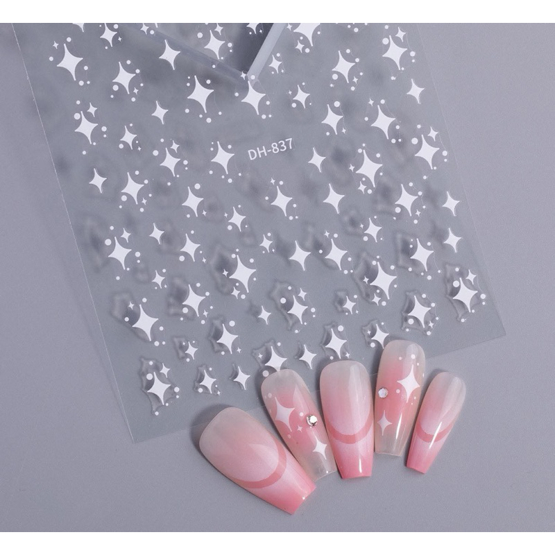 Sticker dán trang trí móng bling bling