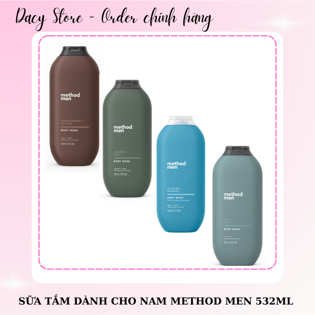 Sữa tắm dưỡng ẩm dành chon nam Method Men 532 ml