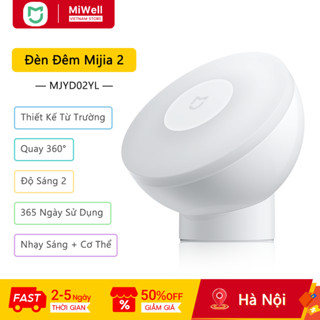  Xiaomi Mijia Đèn ngủ 2 Độ sáng 2 tốc độ Xoay 360 Thiết kế thu hút từ tính Nhạy cảm quang + Cảm biến cơ thể con người 