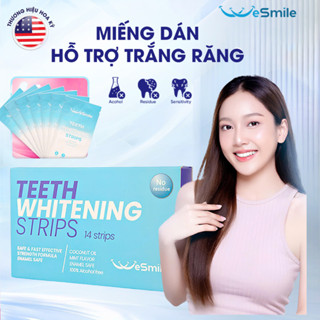 Miếng dán trắng răng WESMILE cao cấp, Dán trắng răng hỗ trợ trắng răng an toàn, không gây ê buốt, không bào mòn răng