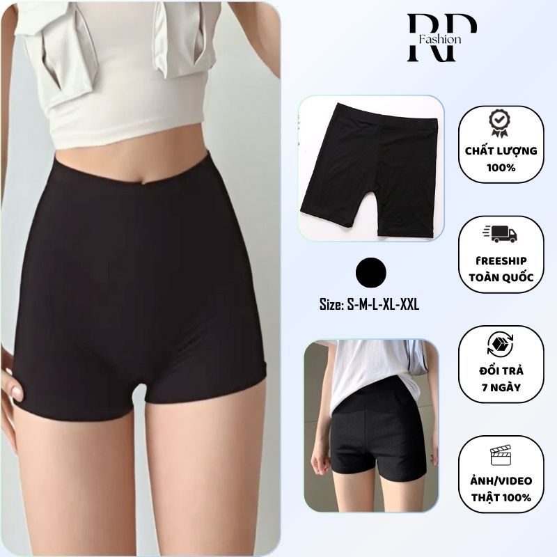 Quần legging nữ đùi RP Fashion RPLG02 thun cạp cao biker dáng ôm bó lưng thun bigsize tập gym, yoga