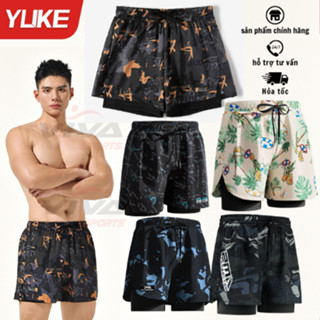 Quần bơi Nam, Quần tập thể thao 2 lớp chống lộ, Quần dáng suông YUKE - Nhập khẩu chính hãng