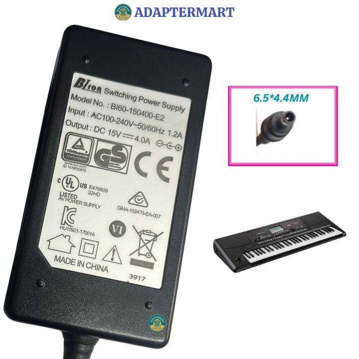 Sạc cho Đàn Organ Korg PA300 15V chân kim - hàng xịn