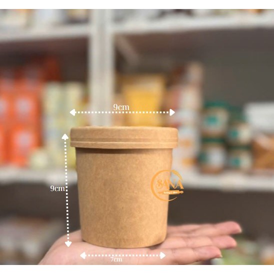 50 ly giấy đựng soup, cháo, đựng bánh lạnh kèm nắp giấy 480ml ( 50 ly)