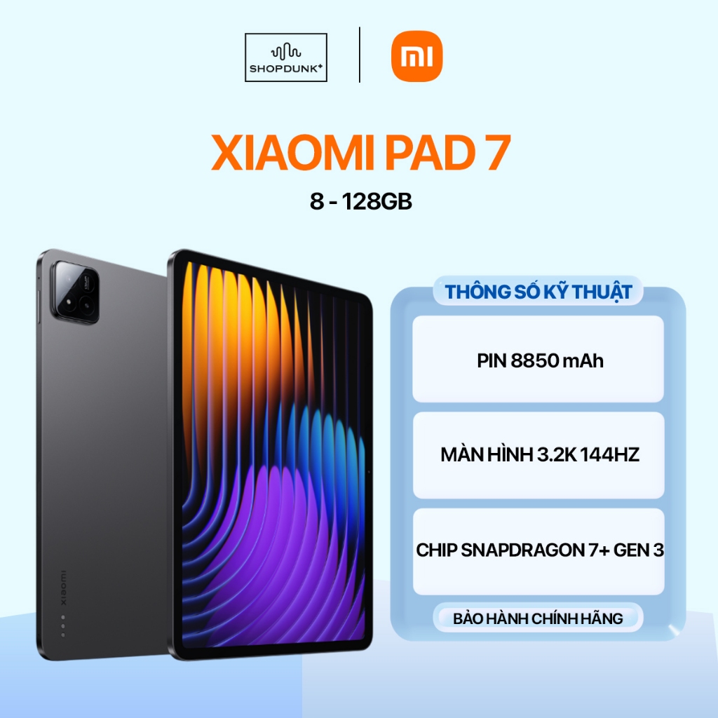 Máy Tính Bảng Xiaomi Pad 7 8GB 128GB Chính Hãng