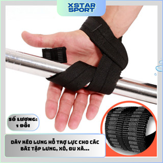  Dây Kéo Lưng Lifting Straps AL 7635 Hỗ Trợ Deadlift Hít Xà Tập Lưng Xô  1 đôi  