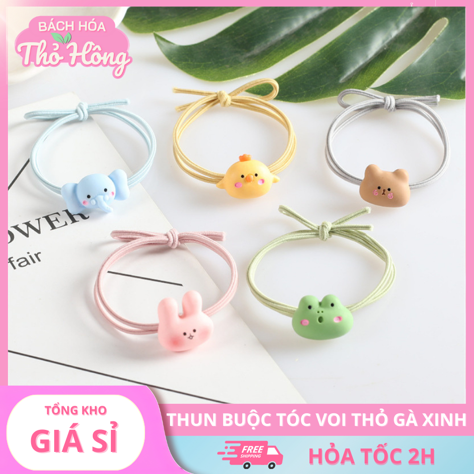 Thun Buộc Tóc Voi Thỏ Gà Xinh