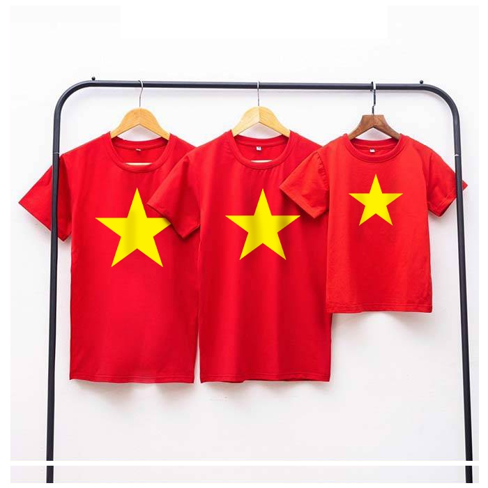 Áo Thun Cờ Đỏ Sao Vàng Việt Nam ANDROMEDA In To Ngước Ngực Phom Xuông Chung Nam Nữ | BigBuy360 - bigbuy360.vn