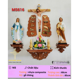 Bộ Ban Thờ Công Giáo mẫu mới 2025. tượng cao 50cm  và 60cm