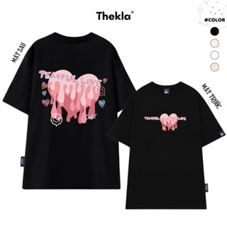 Áo Thun, Áo Phông Unisex By Thekla BST33 Tearfull Love Labubu Chất Cotton Co Giãn Thoáng Mát Form Rộng Cho Nam Nữ