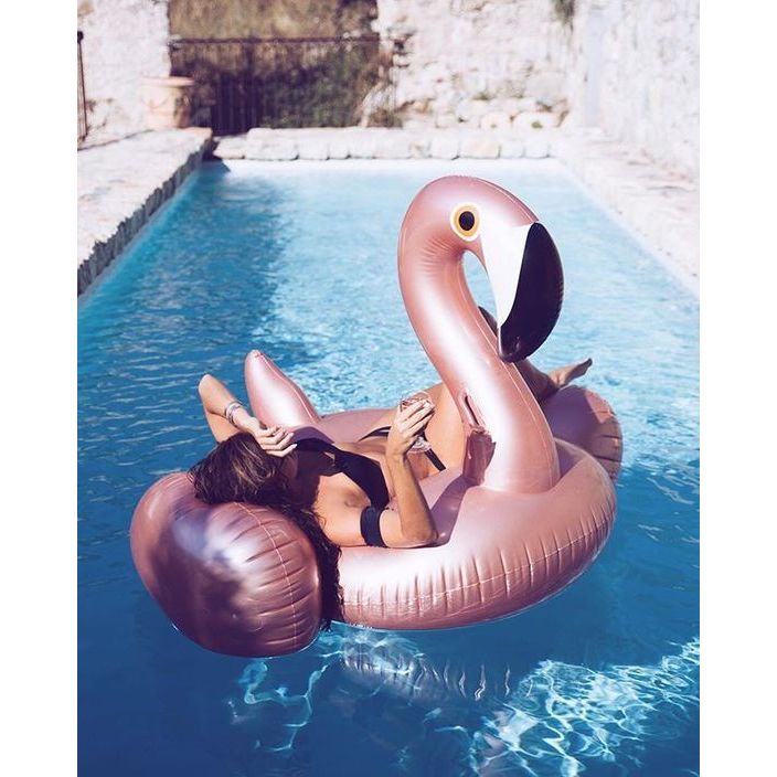 Phao bơi hồng hạc cao cấp Phao Bơi Khổng Lồ Người Lớn Hottrend phao đi biển phao poolparty