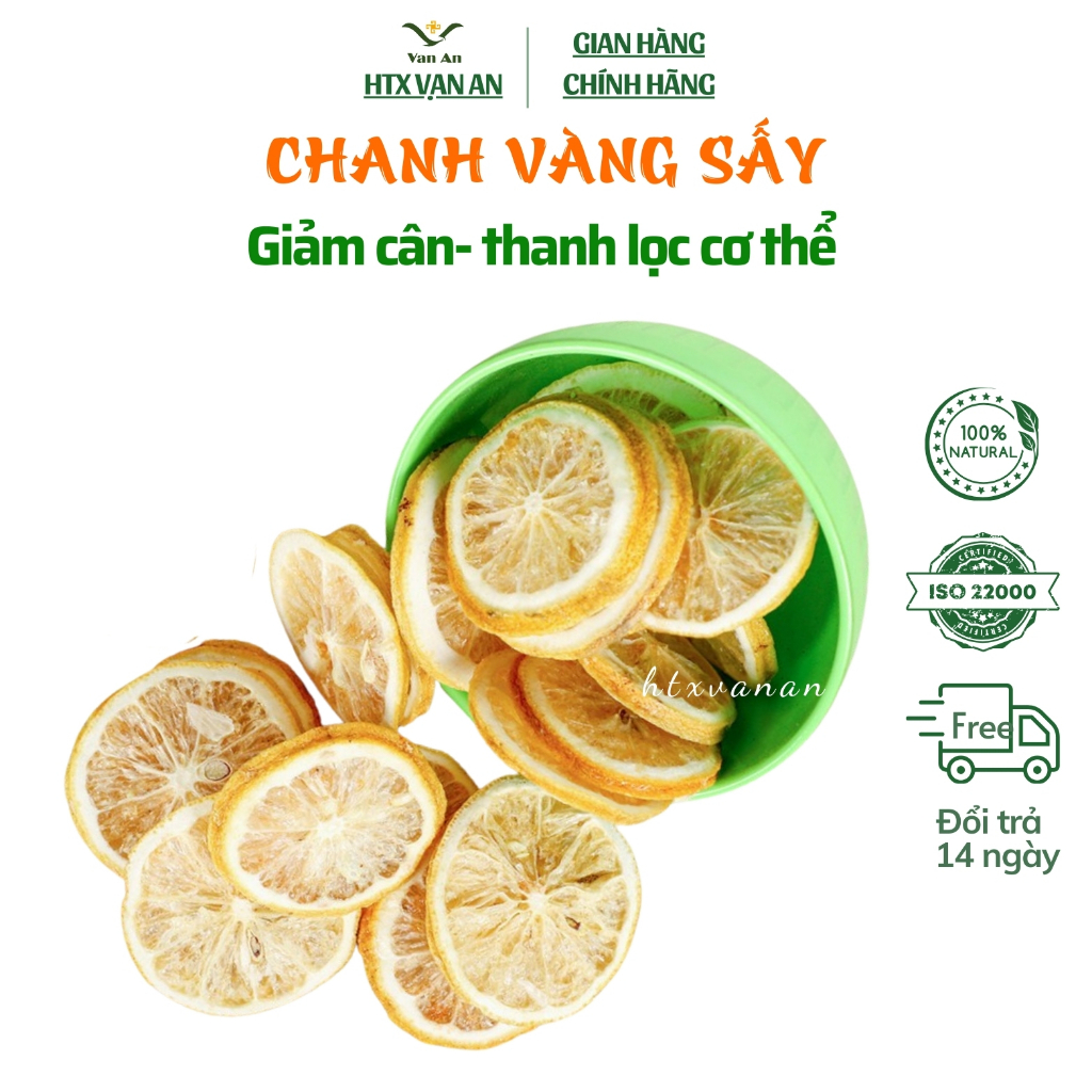 100G Chanh vàng sấy thăng hoa  khô Vạn An thanh lọc cơ thể, giảm cân, làm đẹp, giảm thâm mụn.