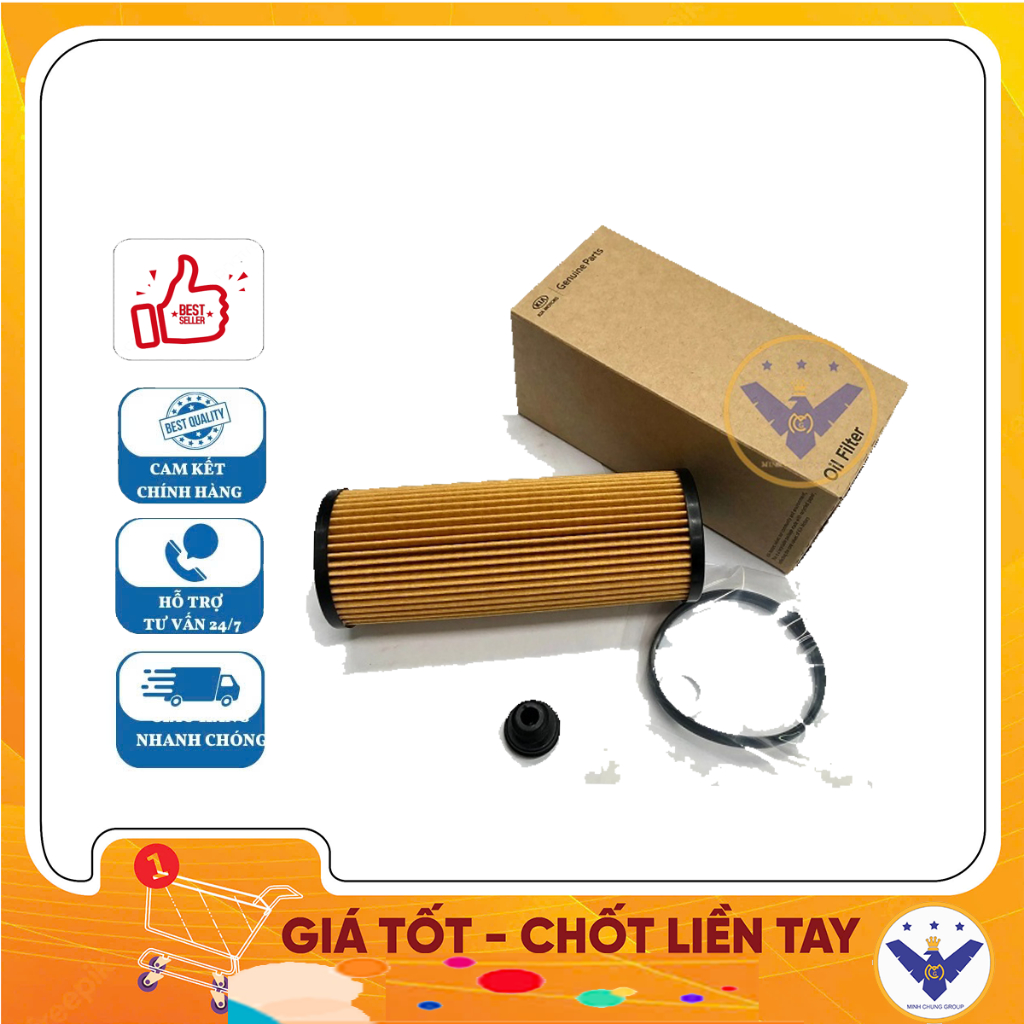 Lọc dầu nhớt Hyundai SantaFe, Kia Sorento, Sedona, Carnival máy dầu (2021-2023) - 26320-2R000