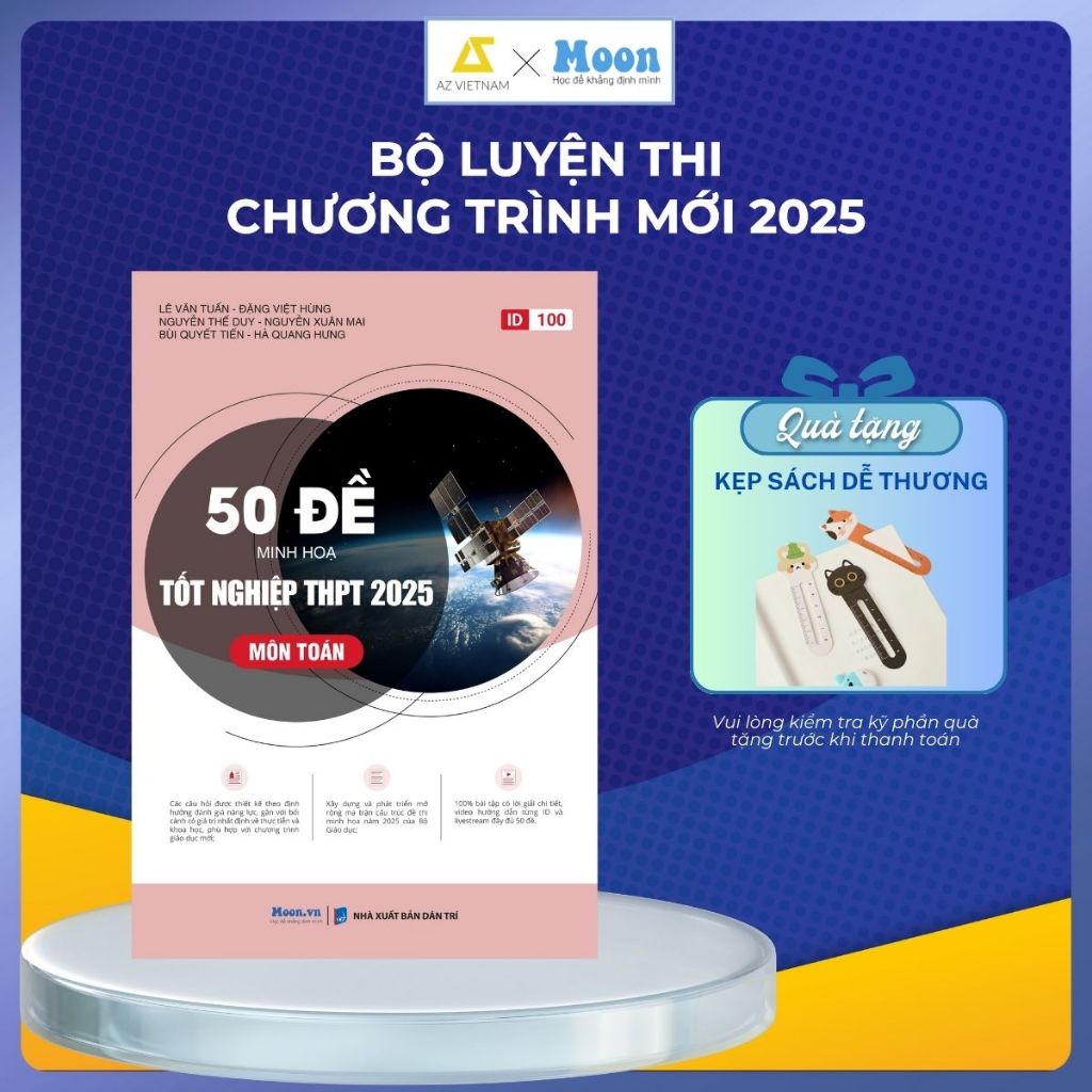 Sách Ôn Thi - 50 Đề Minh Họa Tốt Nghiệp THPT 2025 - Môn Toán