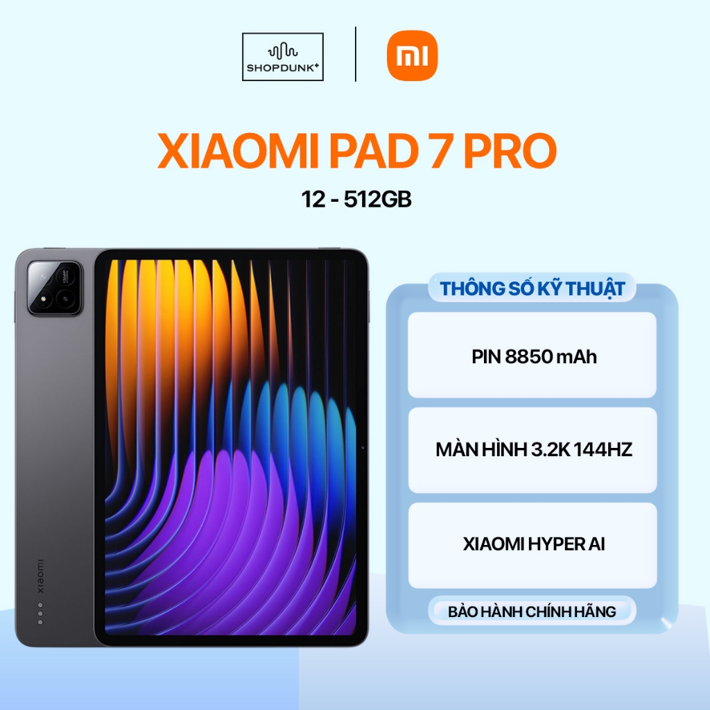 Máy Tính Bảng Xiaomi Pad 7 Pro 12GB 512GB Chính Hãng