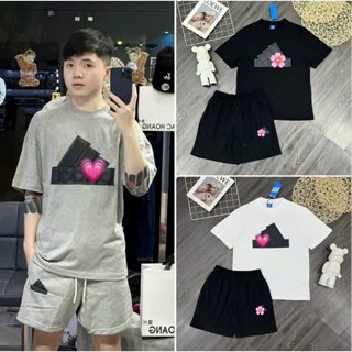 Bộ Quần Áo Nam A Đi Đét In Logo Cả Mảng Siêu Chất - Bộ Cộc Hè Basketball Nam Nữ Chất Cotton Cao Cấp 2025