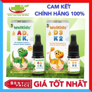 [Sẵn date 2027] WelKids ADEK tinh khiết bổ sung vitamin A,E và D3 K2 MK7 tan trong dầu olive hữu cơ
