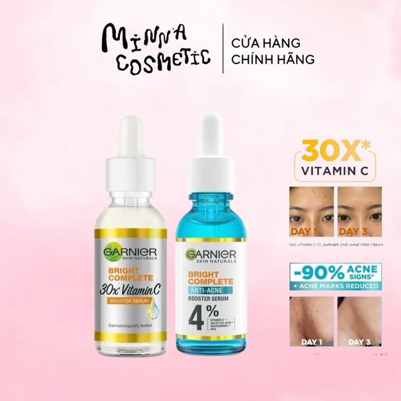 [Garnier][Hoả tốc] Serum Dưỡng Trắng Mờ Thâm Sáng Da GARNIER VITAMIN C 30X BOOSTER