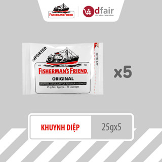  Kẹo cay con tàu Fisherman's Friends hương 25g x 5 gói 