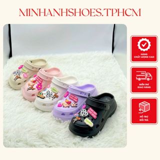  Dép cross trẻ em dép bánh mì siêu nhẹ thời trang cao 3 phân đính sticker xinh xắn đế chống trơn cho bé  317  