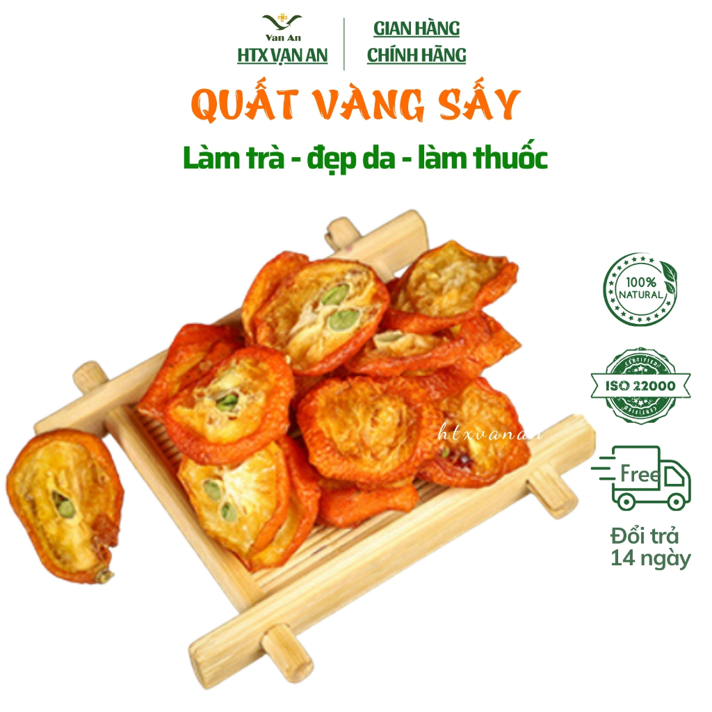 Quất sấy, Quất vàng sấy khô, (100G), đẹp da, tẩy tế bào, giảm ho, tiêu đờm