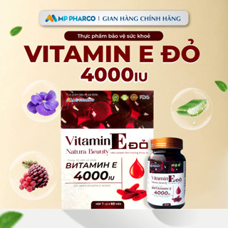  Viên uống bổ sung vitamin E đỏ 4000IU MPPHARCO tăng cường sức khỏe hỗ trợ chống oxy hóa lão hóa da-hộp 60 viên 