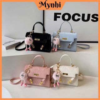 Túi xách nữ đeo chéo hàng xịn - Túi quai xách cầm tay from chuẩn 19cm da dập nổi phong cách Hàn Quốc SMN778