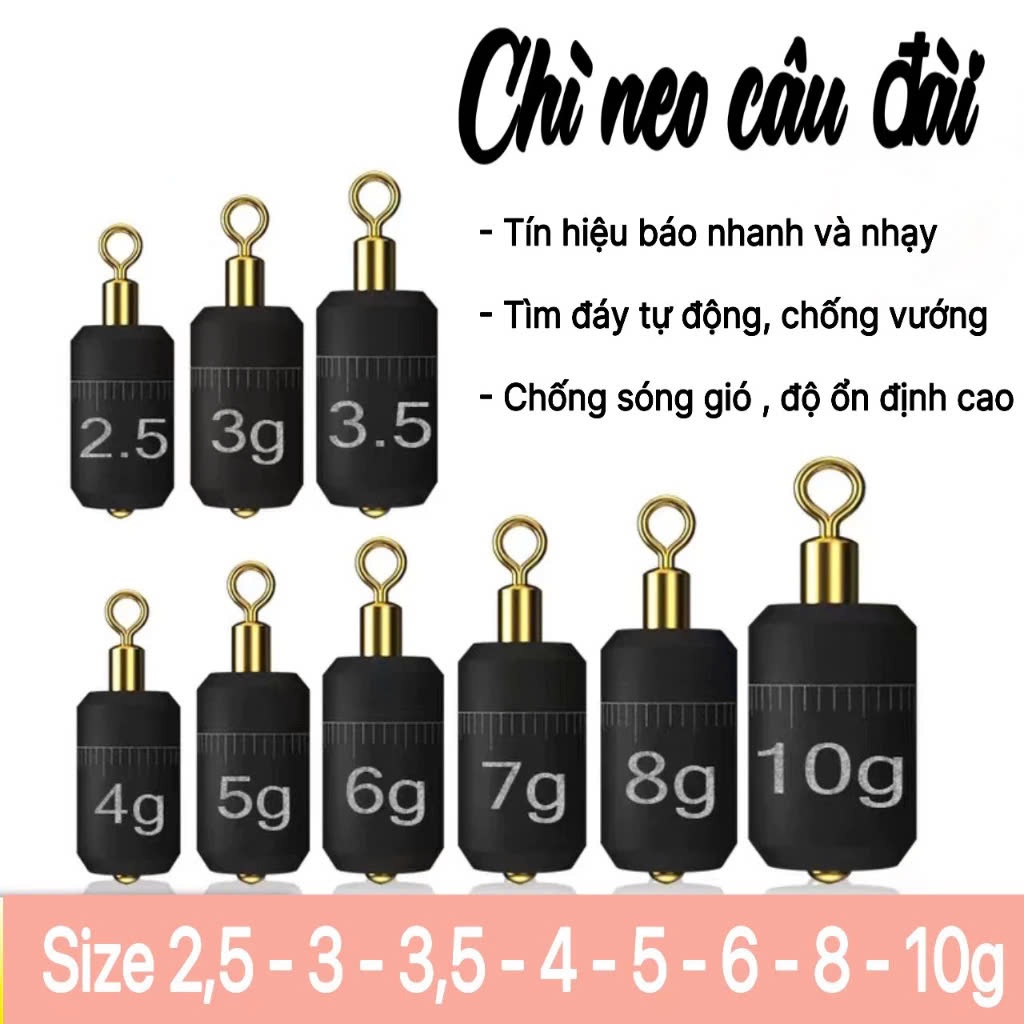 Chì Neo Đáy Câu Đài , Chì Chạy Câu Cá Nhát câu hố đấu