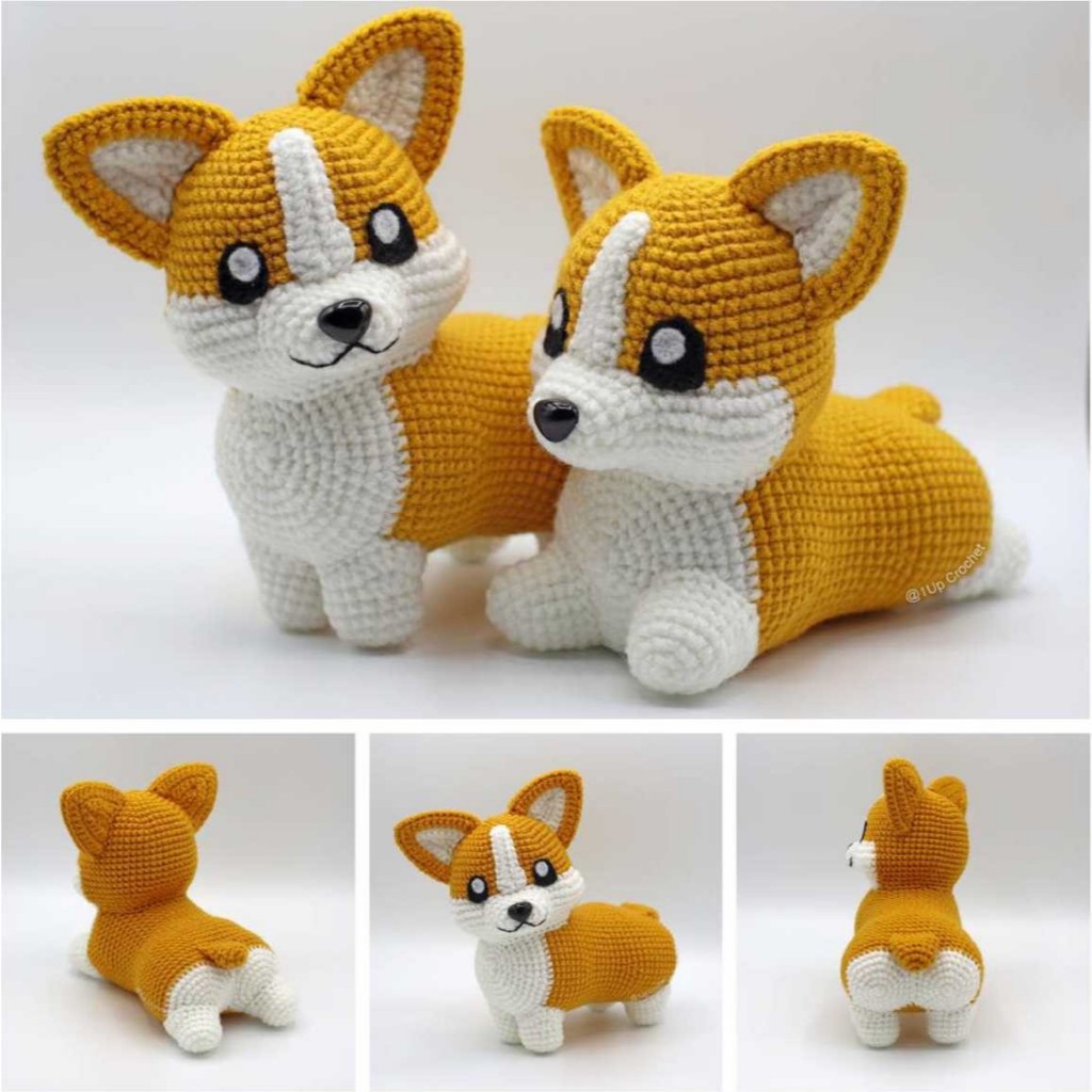 Chart móc len tiếng Việt chó Corgi đầy đủ chi tiết