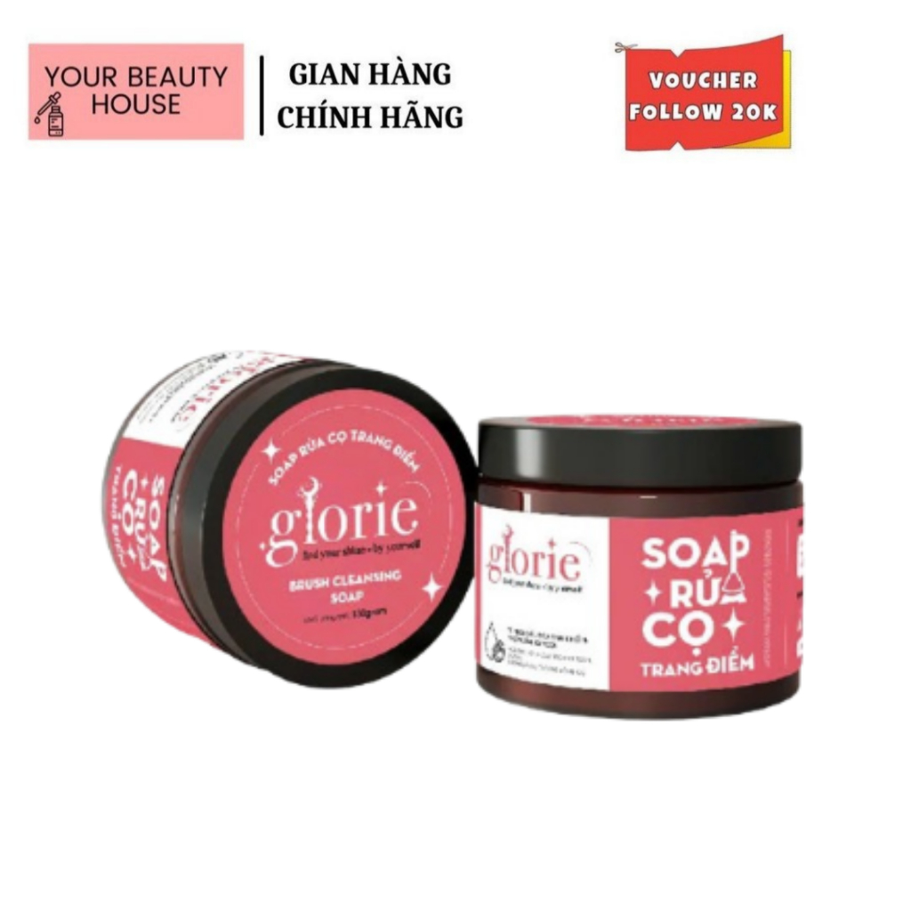 [Glorie] Sáp Rửa Cọ Trang Điểm Brush Cleansing Soap - Hộp 130g