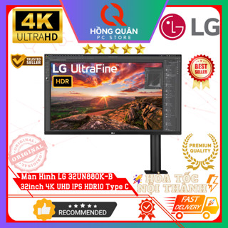 Màn Hình LG UltraFine 32UN880K-B 32inch 4K UHD IPS 60Hz 5ms HDR 10 USB Type-CTM Ergo stand Loa New