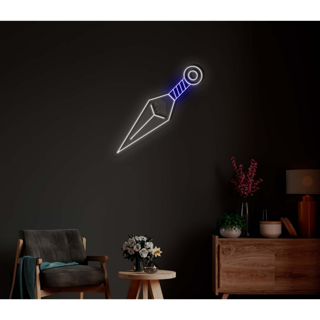 Đèn LED Neon Kunai Naruto – Decor Phòng Game / Anime Cực Ngầu - 30 x 30 cm