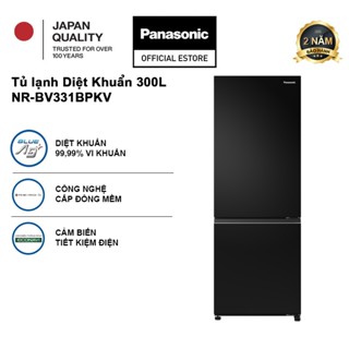  TRẢ GÓP 0%  Tủ lạnh Panasonic Diệt Khuẩn 300L NR-BV331BPKV Cấp Đông Mềm - Ngăn Đá Dưới - Freeship toàn quốc 