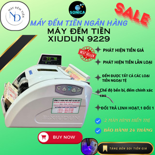 Máy đếm tiền XiuDun 9229 new 2025- Kiểm tra tiền giả, phân biệt tiền khác loại đa chức năng