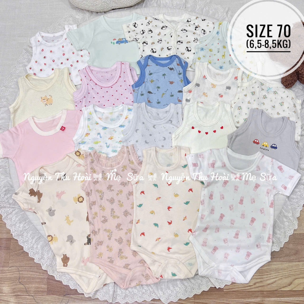 [Size 70,MS8]  Bodychip xuất Nhật cotton thông hơi siêu mát