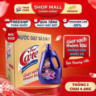  Thùng Nước Giặt Xả True Care 5in1 Hương Romantic  2.4Kg - 4.8Kg  