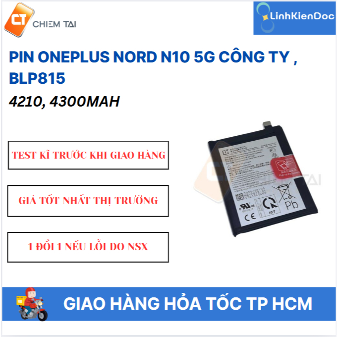 Pin OnePlus Nord N10 5G công ty , BLP815 - 4210, 4300mAh
