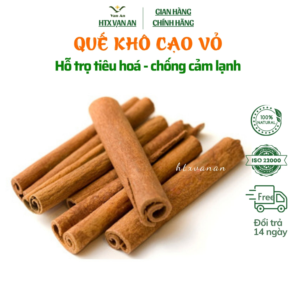 Quế khô cạo vỏ vàng đẹp Vạn An 1Kg, sử dụng làm nguyên liệu nấu ăn, đồ uống....